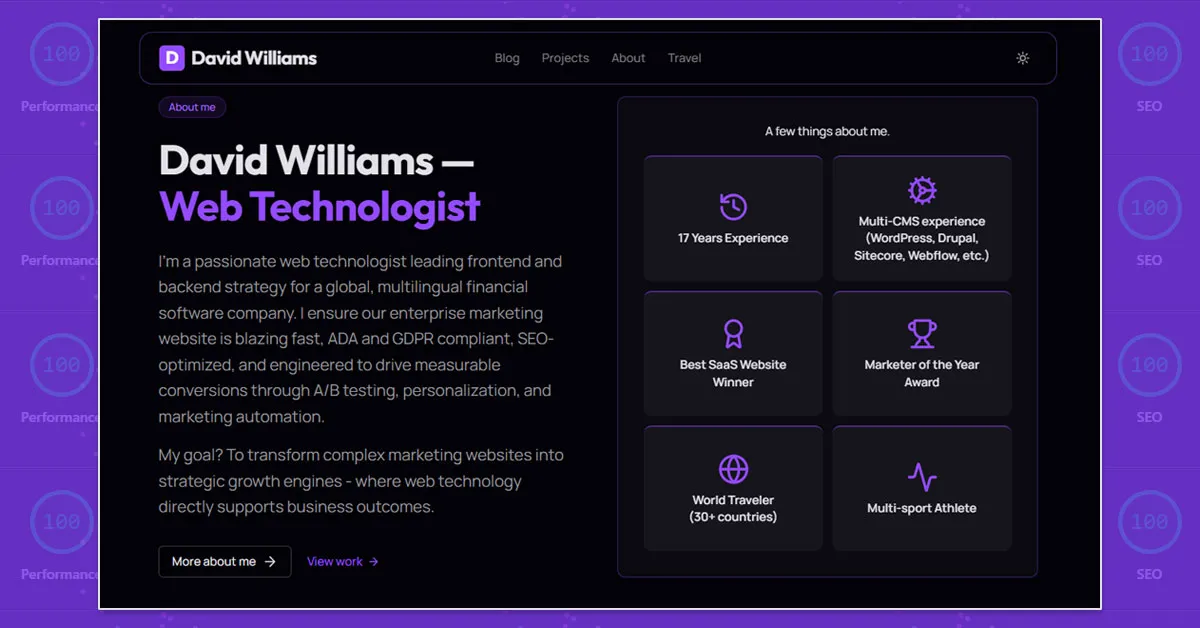 Behind the Design: Why My Portfolio is Purple and Black