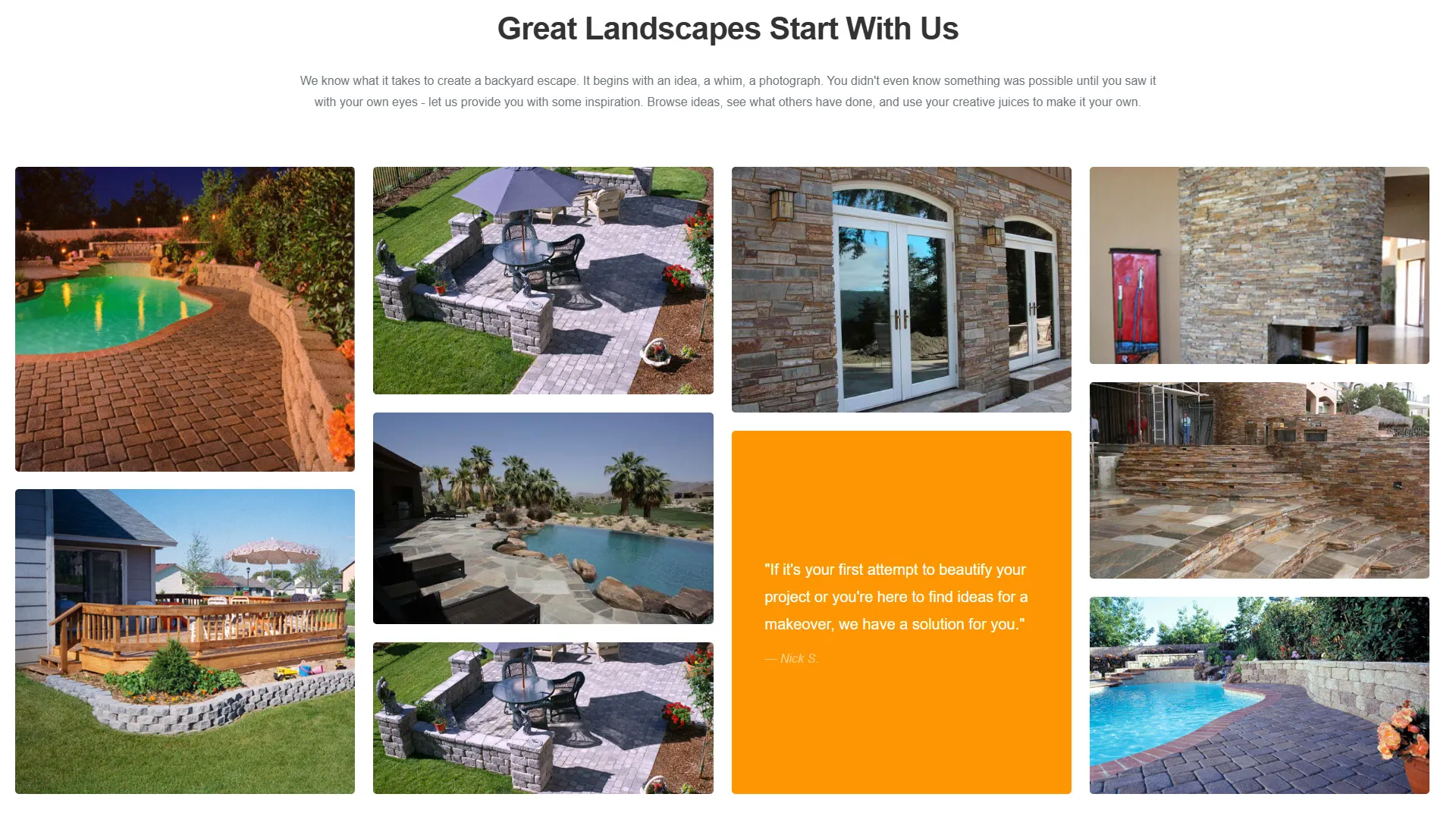 screenshot of Tahoe Sand & Gravel Static Website Customer projects